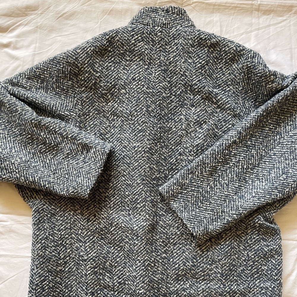 Mango Blue Herringbone Coat - Picture 6 of 7